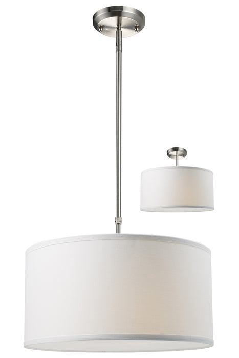 Z-Lite 171-16W-C Three Light Pendant, Brushed Nickel