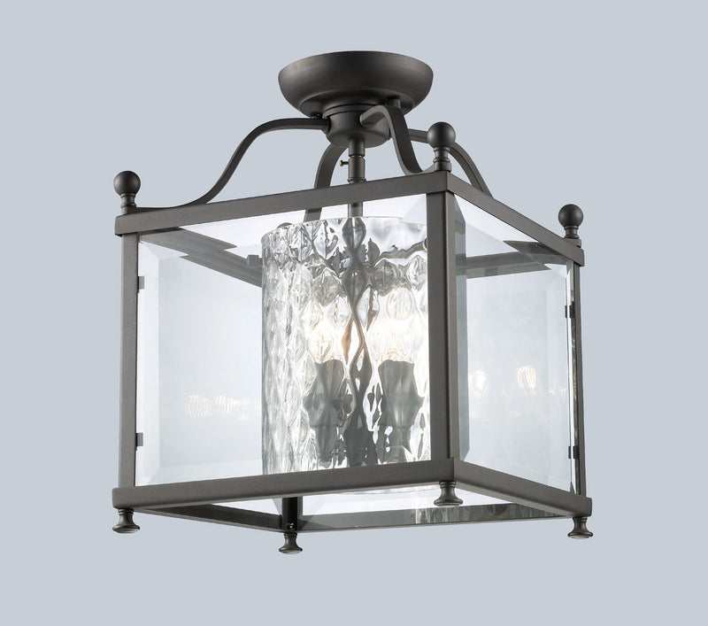Z-Lite 177-3SF-M Three Light Semi Flush Mount, Bronze