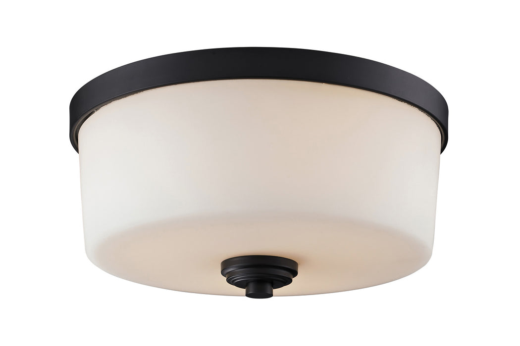 Z-Lite 220F3 Three Light Flush Mount, Bronze