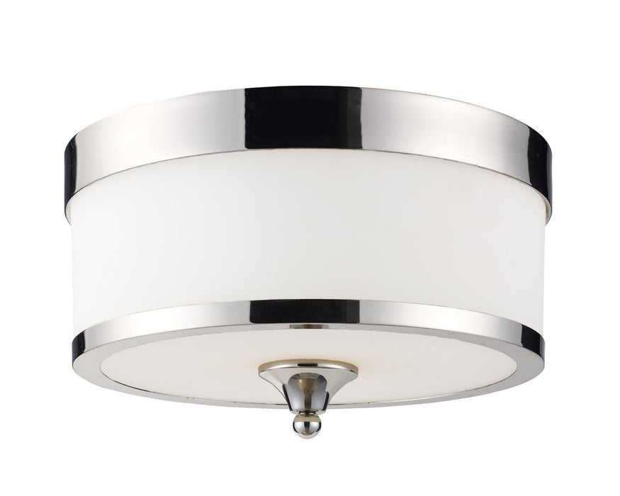 Z-Lite 307F-CH Three Light Flush Mount, Chrome