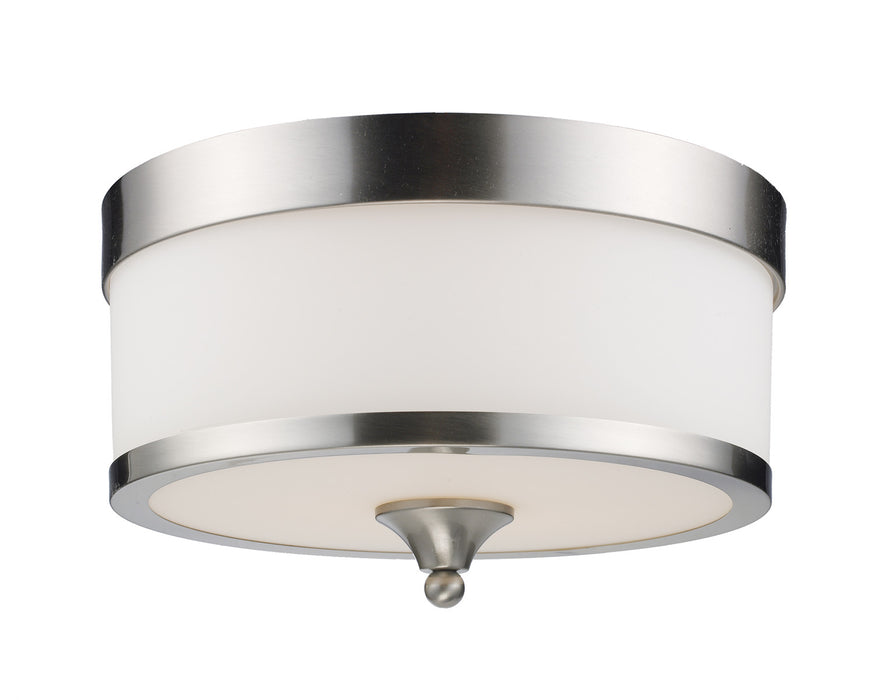 Z-Lite 308F-BN Three Light Flush Mount, Brushed Nickel