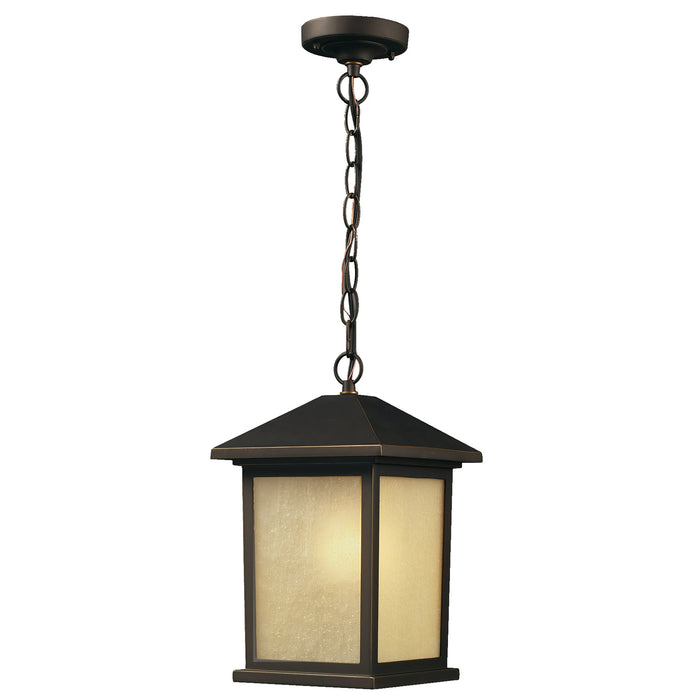 Z-Lite 507CHM-ORB One Light Outdoor Chain Mount Ceiling Fixture, Oil Rubbed Bronze