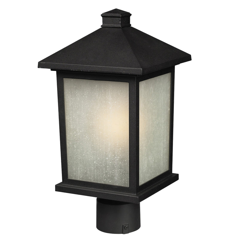 Z-Lite 507PHB-BK One Light Outdoor Post Mount Fixture, Black