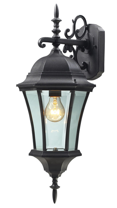 Z-Lite 522M-BK One Light Outdoor Wall Light, Black