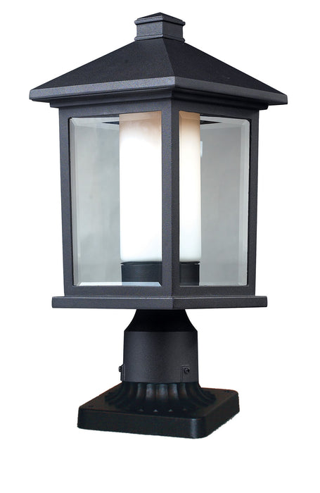 Z-Lite 523PHM-PM One Light Outdoor Pier Mount, Black