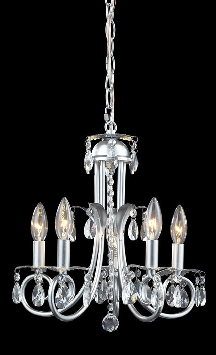 Z-Lite 852S Five Light Chandelier, Silver