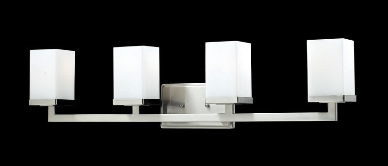 Z-Lite 1900-4V Four Light Vanity, Brushed Nickel