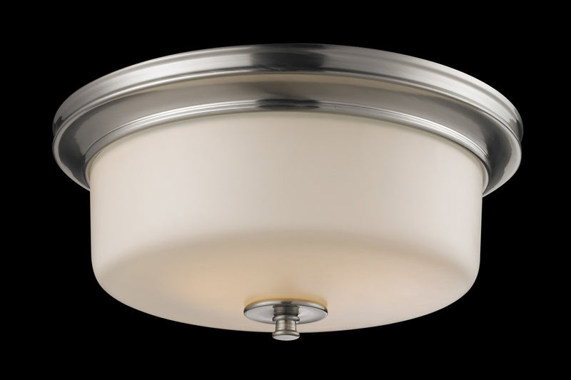 Z-Lite 2102F3 Three Light Flush Mount, Brushed Nickel