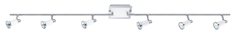 Eglo USA 200121A Four Light Track Light, Chrome & Glossy White