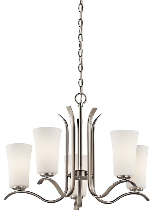 Kichler 43074NI Five Light Chandelier, Brushed Nickel