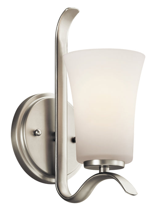 Kichler 45374NI One Light Wall Sconce, Brushed Nickel