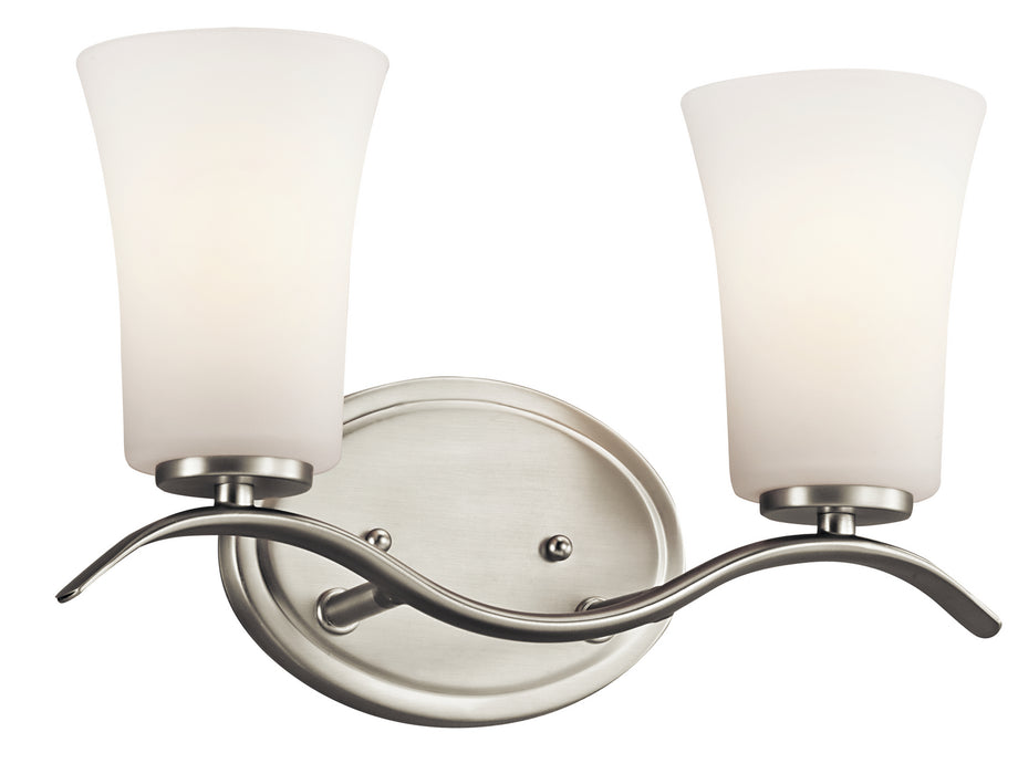 Kichler 45375NI Two Light Bath, Brushed Nickel