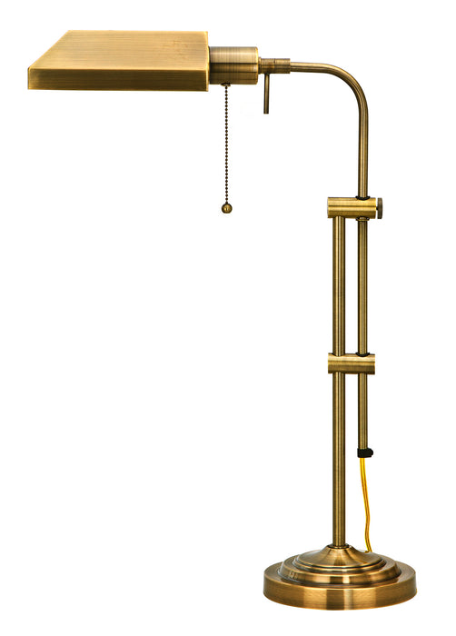 Cal Lighting BO-117TB-AB One Light Table Lamp, Antique Brass