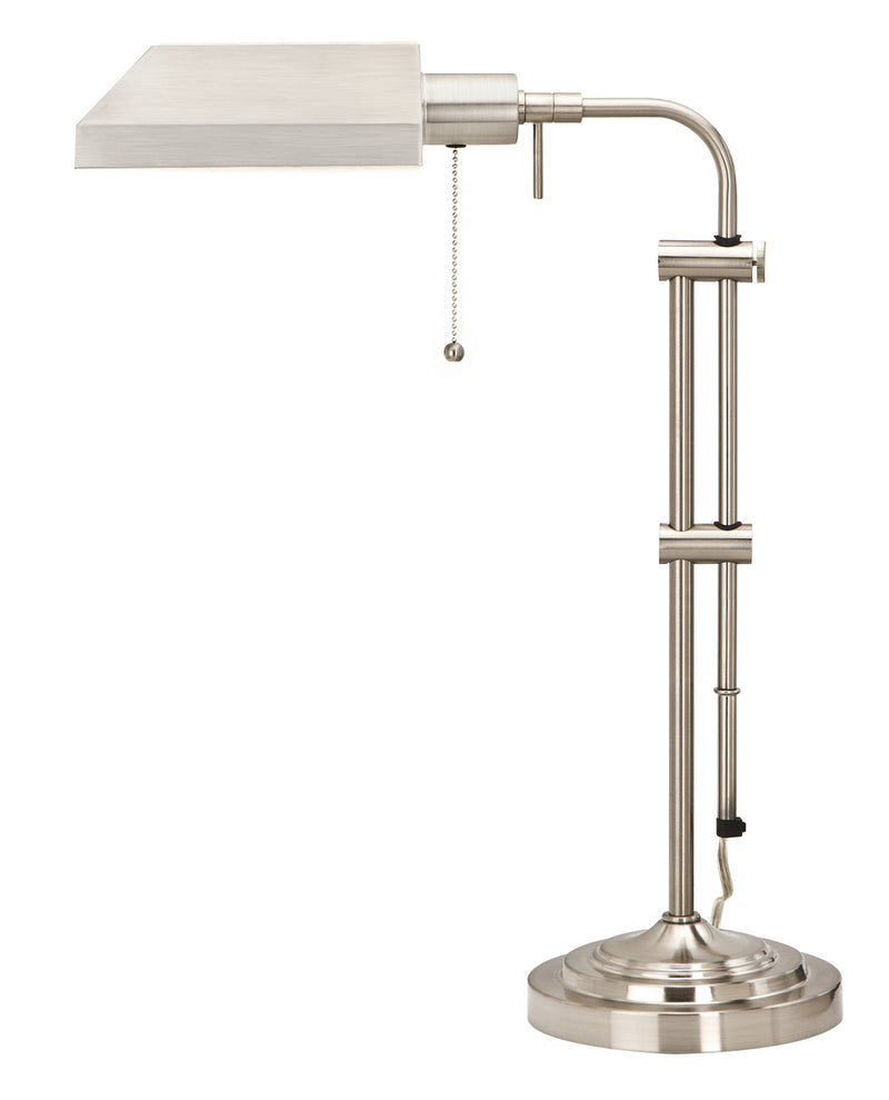 Cal Lighting BO-117TB-BS One Light Table Lamp, Brushed Steel
