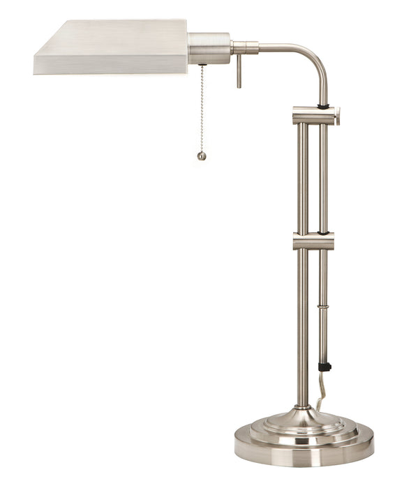 Cal Lighting BO-117TB-BS One Light Table Lamp, Brushed Steel