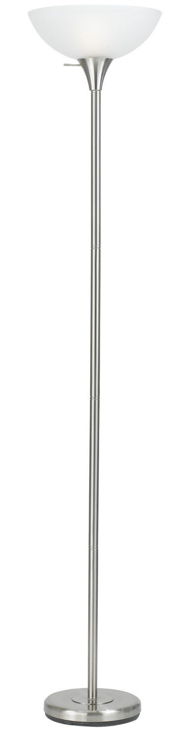 Cal Lighting BO-2055 One Light Torchiere, Brushed Steel