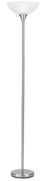Cal Lighting BO-2055 One Light Torchiere, Brushed Steel