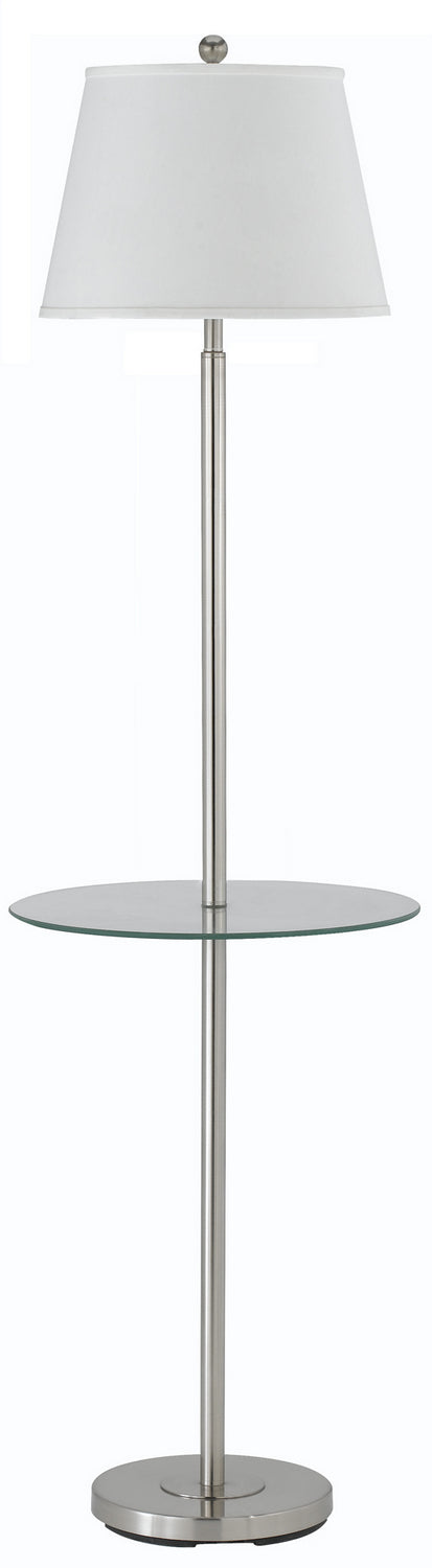 Cal Lighting BO-2077GT-BS One Light Floor Lamp, Brushed Steel