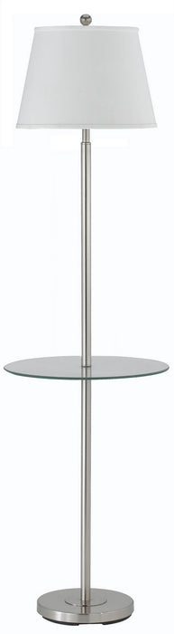 Cal Lighting BO-2077GT-BS One Light Floor Lamp, Brushed Steel