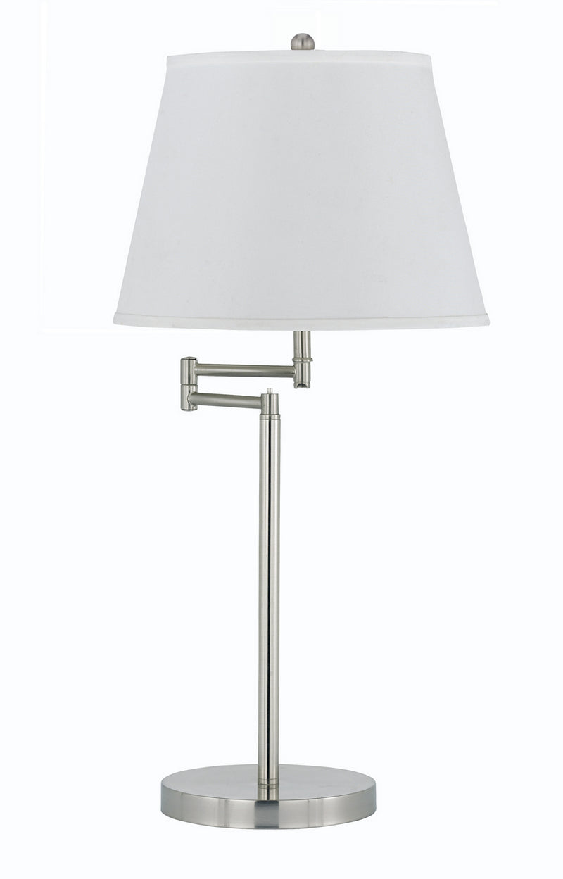 Cal Lighting BO-2077TB-BS One Light Table Lamp, Brushed Steel
