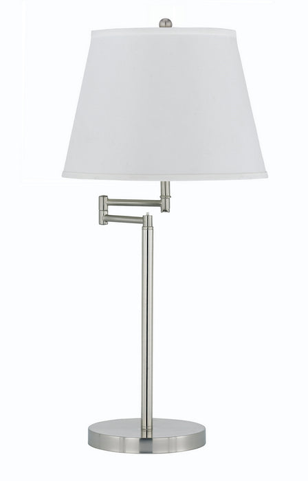 Cal Lighting BO-2077TB-BS One Light Table Lamp, Brushed Steel