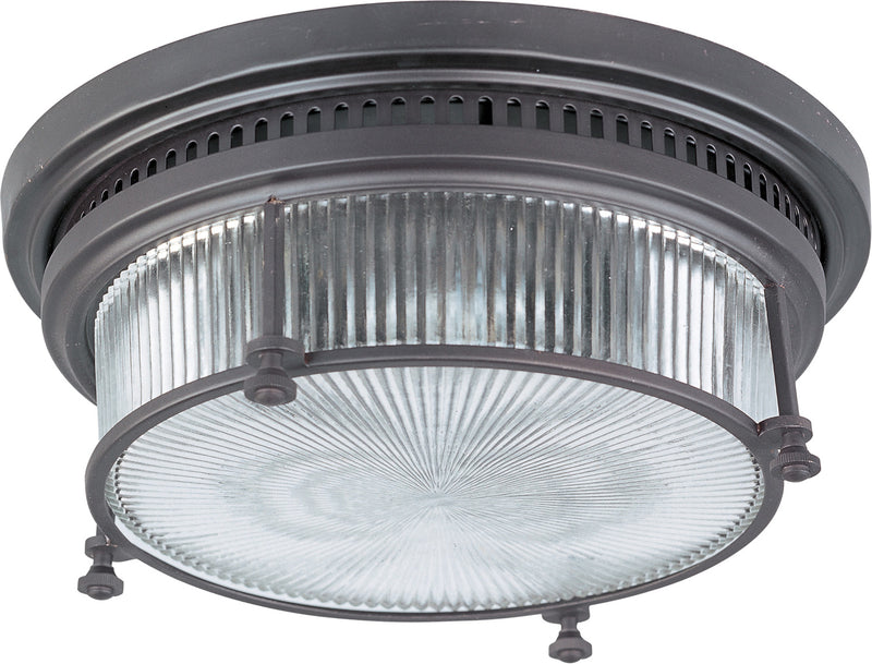 Maxim 25000CLBZ Two Light Flush Mount, Bronze