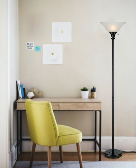 Cal Lighting BO-213-BK One Light Torchiere, Black