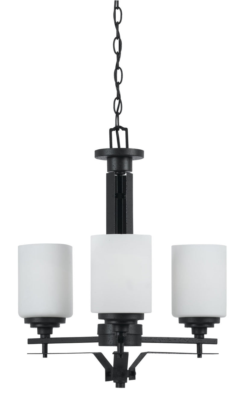 Cal Lighting FX-3505/3 Three Light Chandelier, Texture Black