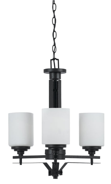 Cal Lighting FX-3505/3 Three Light Chandelier, Texture Black