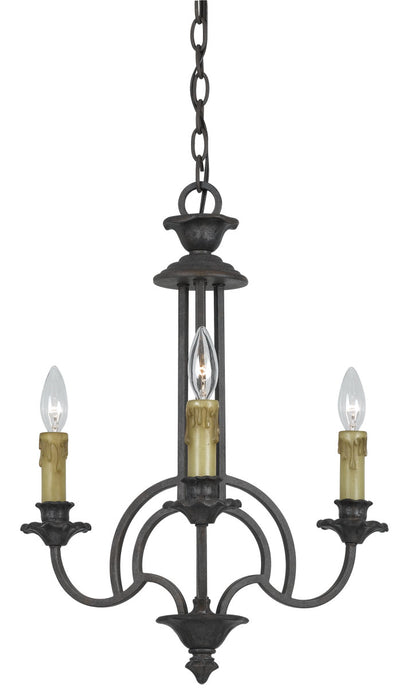 Cal Lighting FX-3513/3 Three Light Chandelier, English Bronze