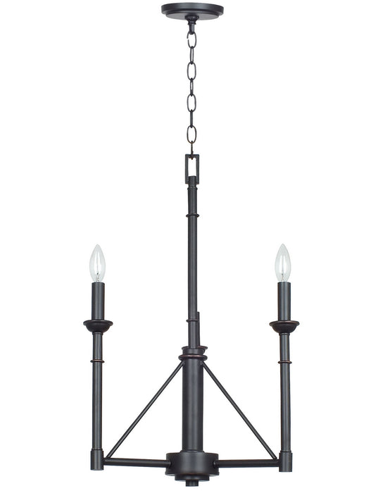 Cal Lighting FX-3516/3 Three Light Chandelier, Industrial Bronze