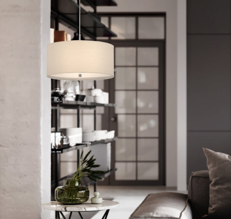 Cal Lighting FX-3524/1P Two Light Pendant, Casual White