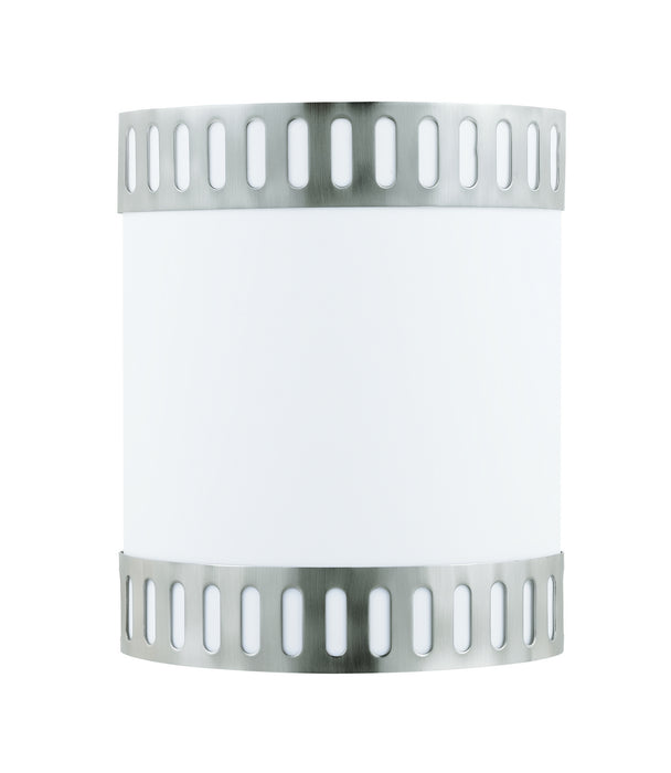 Cal Lighting LA-161-BS One Light Wall Lamp, Brushed Steel
