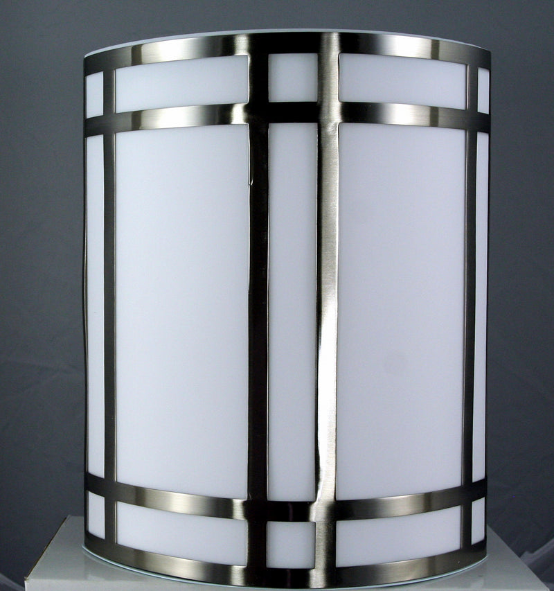 Cal Lighting LA-162-BS One Light Wall Lamp, Brushed Steel