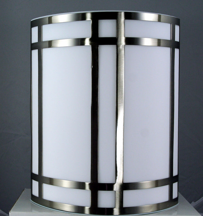 Cal Lighting LA-162-BS One Light Wall Lamp, Brushed Steel