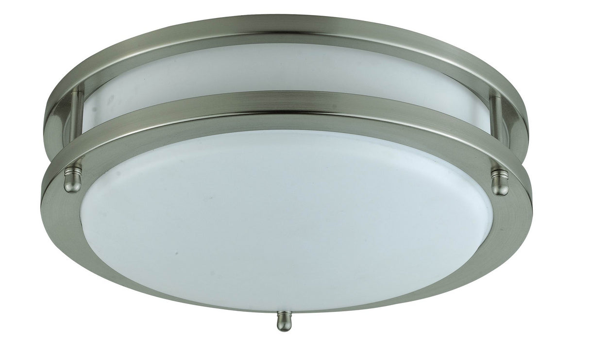 Cal Lighting LA-182S One Light Ceiling Mount Fixture, Brushed Steel