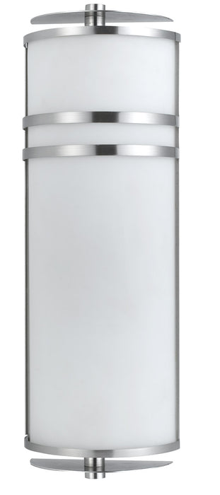 Cal Lighting LA-8508 Two Light Wall Lamp, Brushed Steel