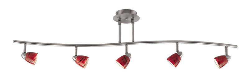 Cal Lighting SL-954-5-BS/RDS Five Light Pendant, Brushed Steel