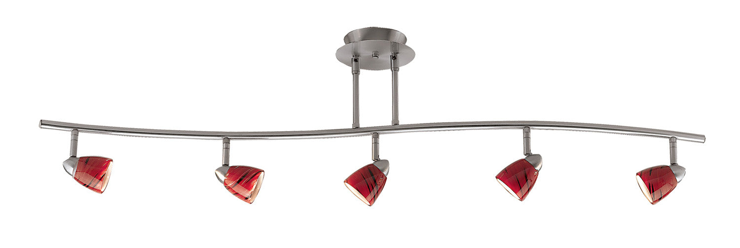 Cal Lighting SL-954-5-BS/RDS Five Light Pendant, Brushed Steel
