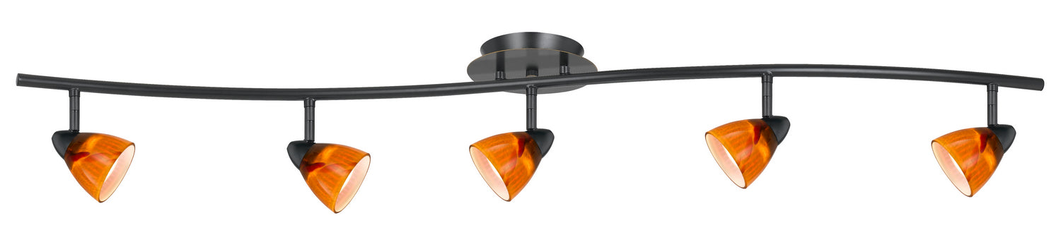 Cal Lighting SL-954-5-DB/AMS Five Light Pendant, Dark Bronze