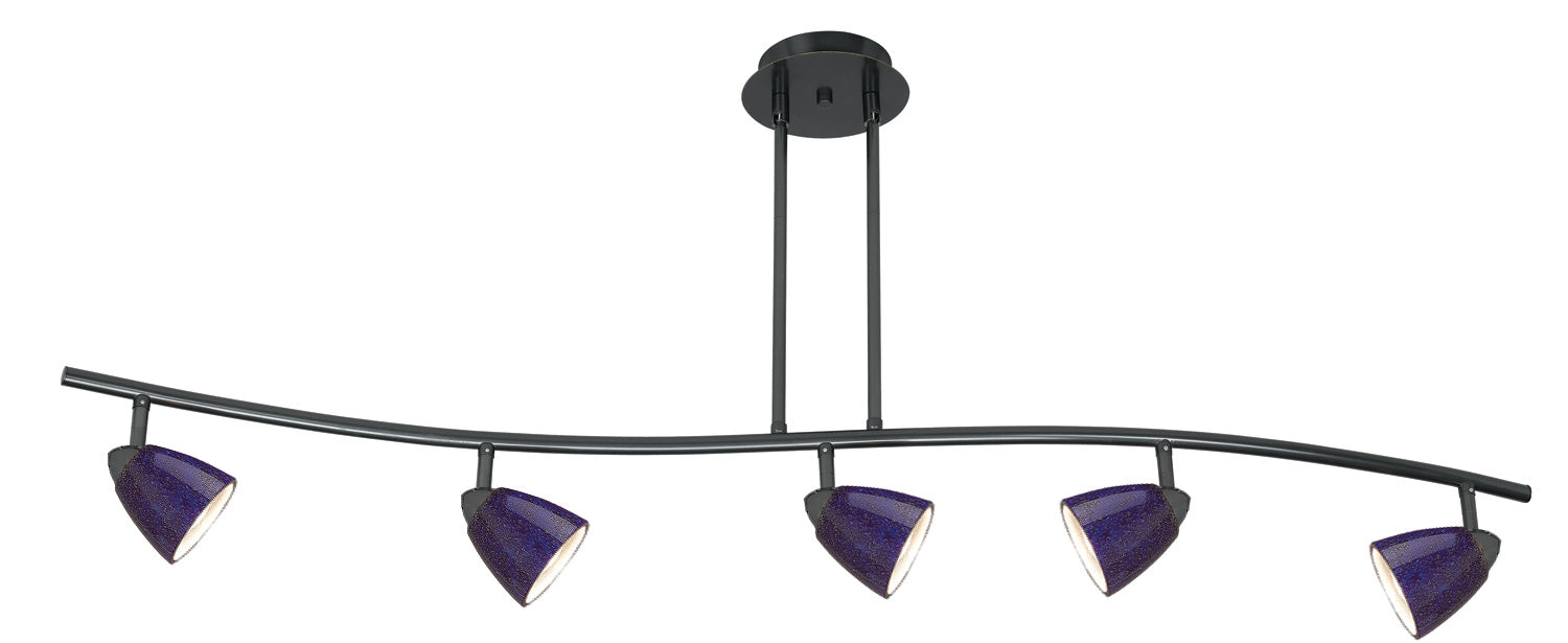 Cal Lighting SL-954-5-DB/BLS Five Light Pendant, Dark Bronze