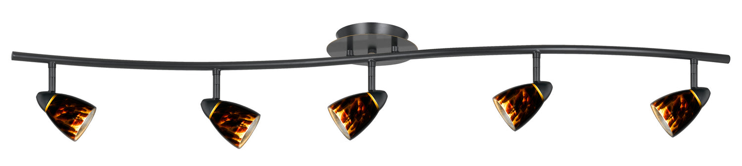 Cal Lighting SL-954-5-DBBRNS Five Light Pendant, Dark Bronze