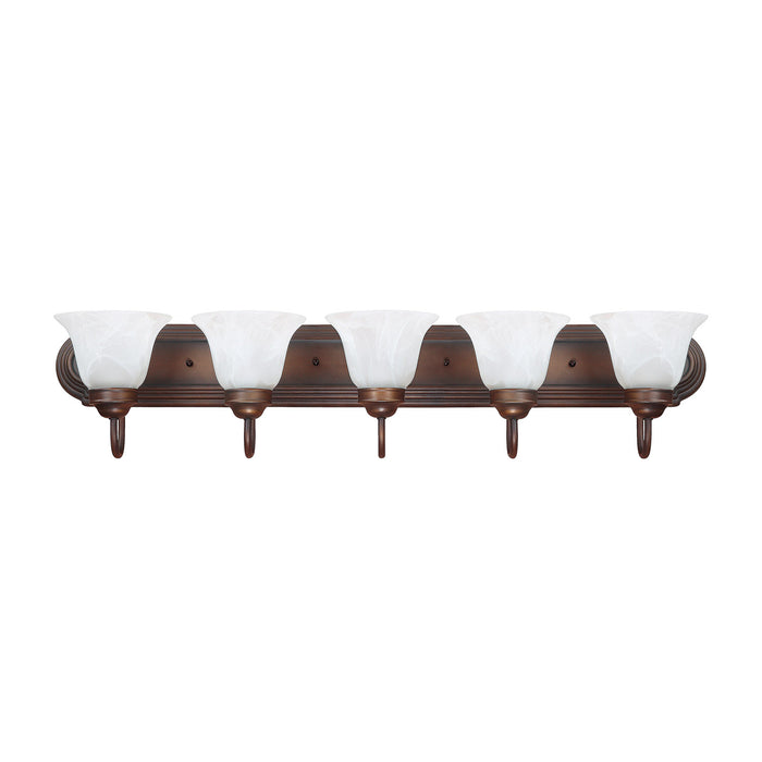 Capital Lighting 1035BB-118 Five Light Vanity, Burnished Bronze