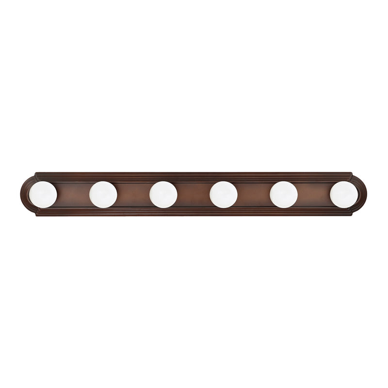 Capital Lighting 8106BB Six Light Vanity, Burnished Bronze