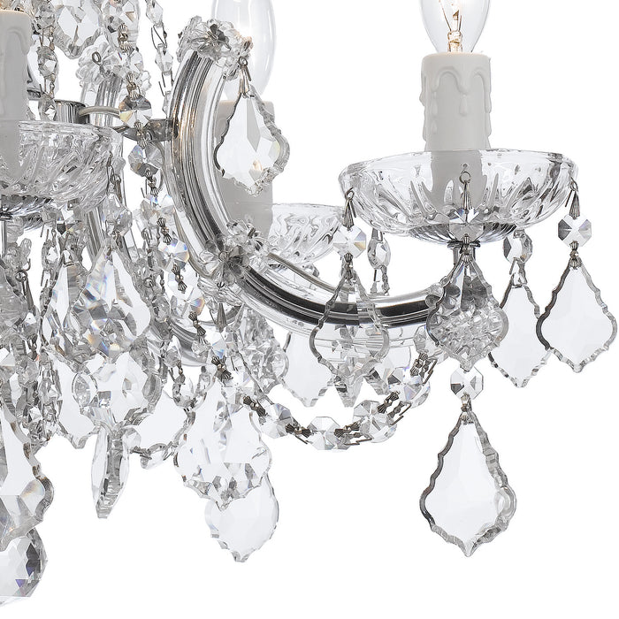 Crystorama 4476-CH-CL-MWP Five Light Mini Chandelier, Polished Chrome