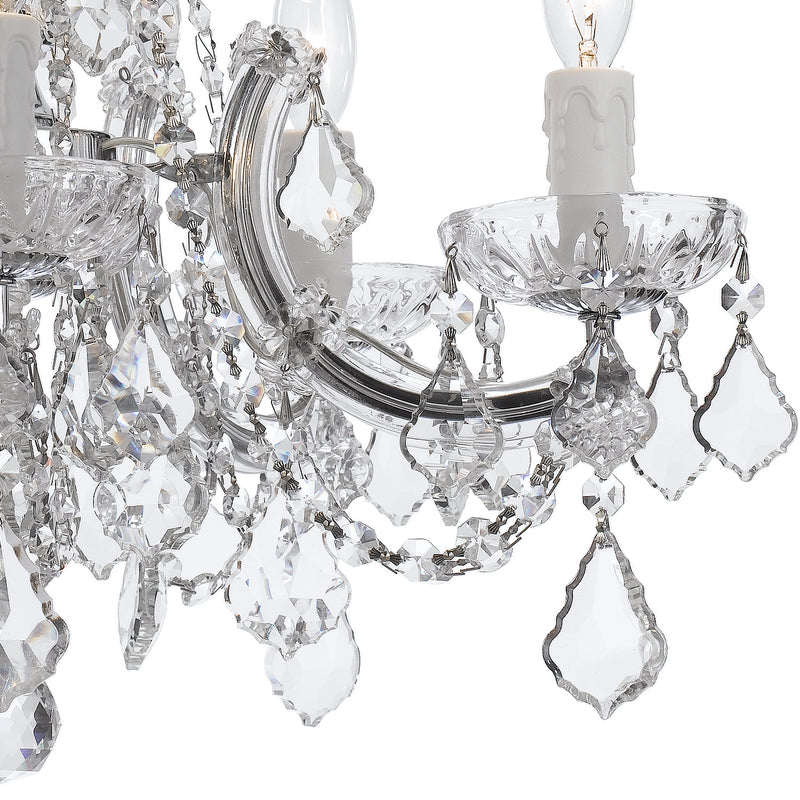 Crystorama 4476-CH-CL-S Five Light Mini Chandelier, Polished Chrome