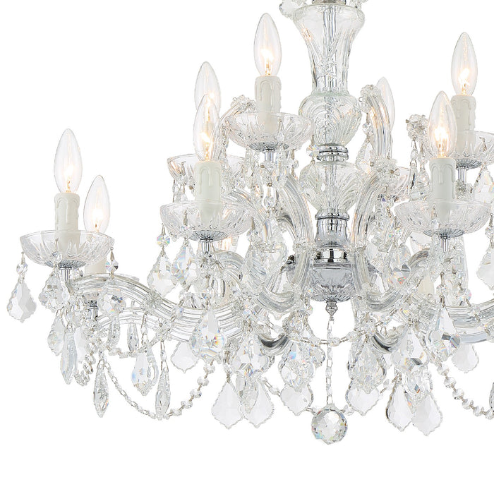 Crystorama 4479-CH-CL-S 12 Light Chandelier, Polished Chrome