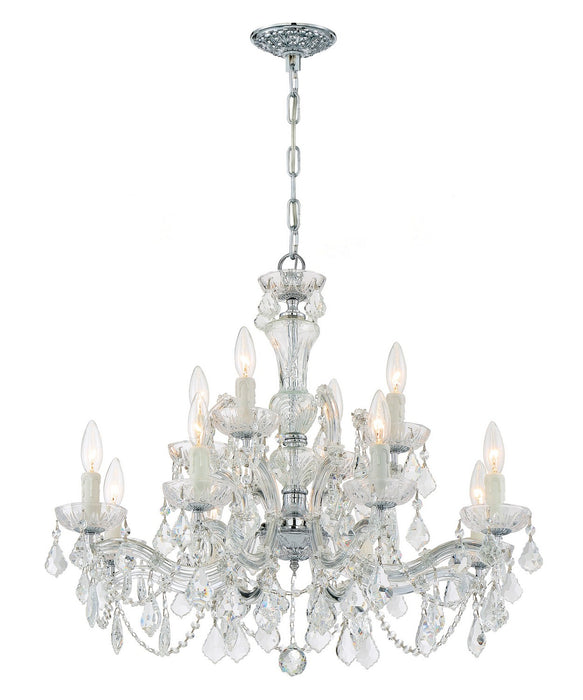 Crystorama 4479-CH-CL-S 12 Light Chandelier, Polished Chrome