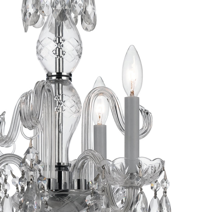 Crystorama 5044-CH-CL-MWP Three Light Mini Chandelier, Polished Chrome