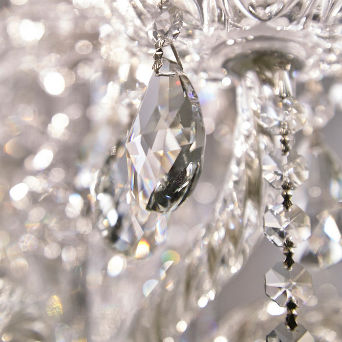 Crystorama 1130-CH-CL-SAQ Ten Light Chandelier, Polished Chrome